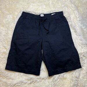 GAP Men's Dark Navy Flat Front Shorts elastic waistband XS 9” inseam no liner